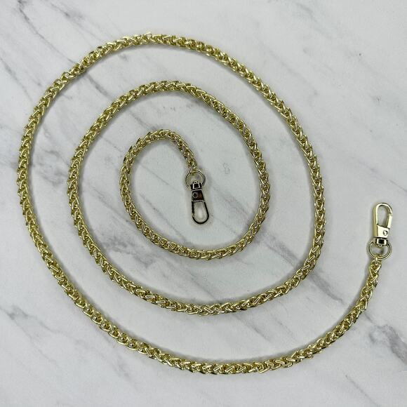 Gold Tone Barrel Chain Link Purse Handbag Bag Replacement Strap - Picture 1 of 13